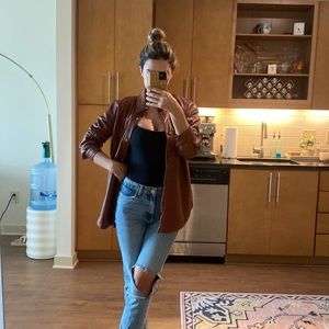 Abercrombie & Fitch Leather Shacket